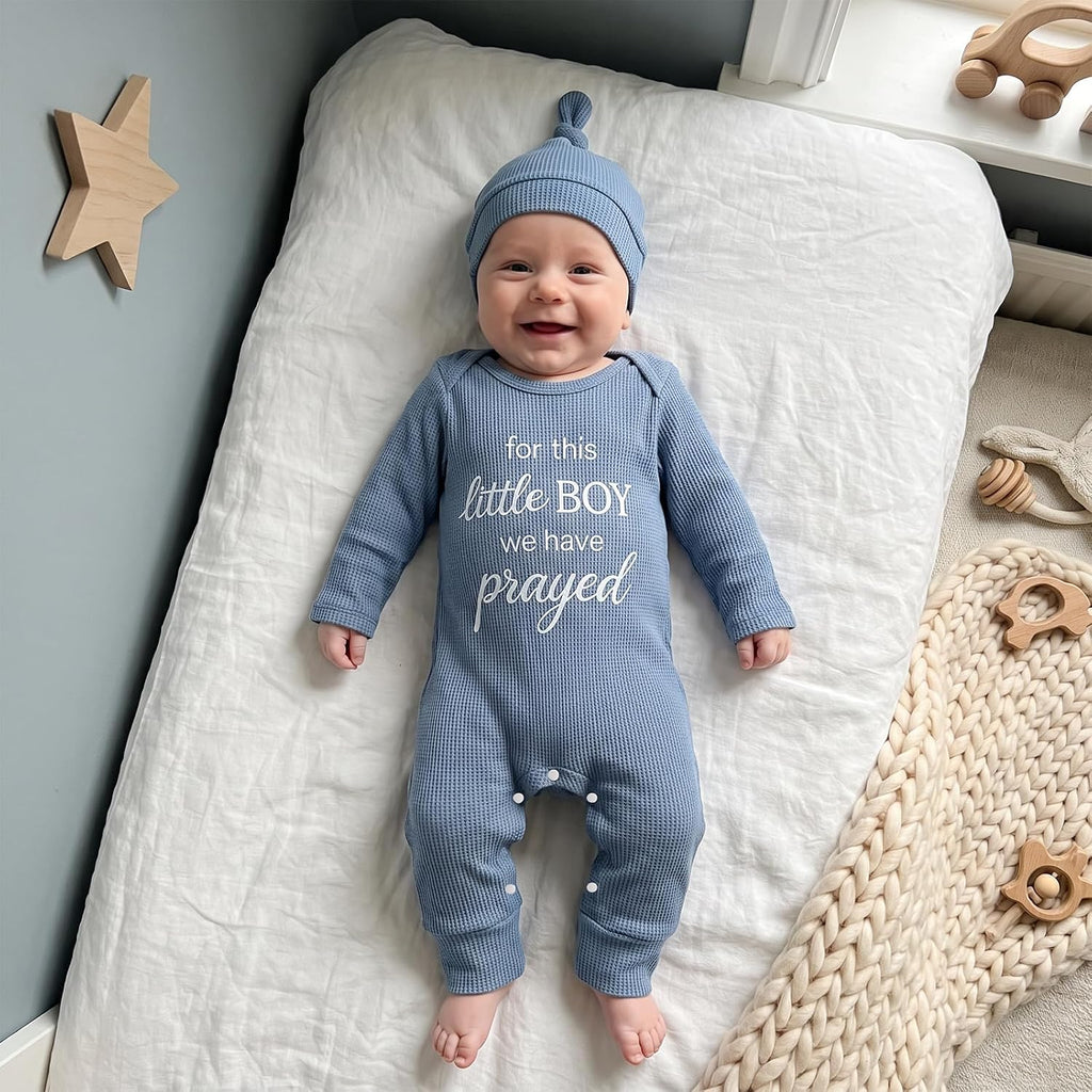 For This Child We Have Prayed Newborn Baby Girl Boy Romper Outfit
