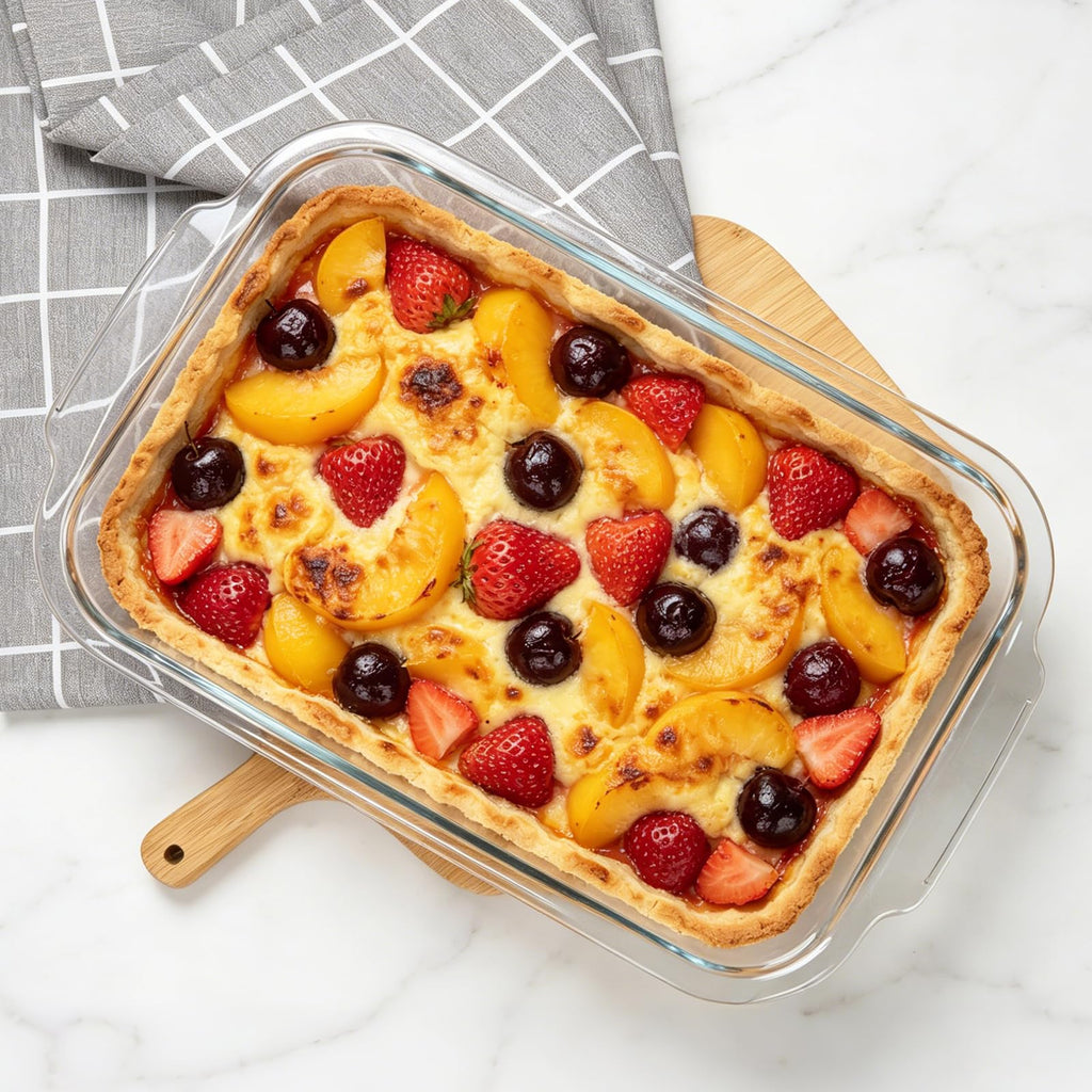 6 Piece Extra Deep Glass Baking Dish with Lids, BPA free