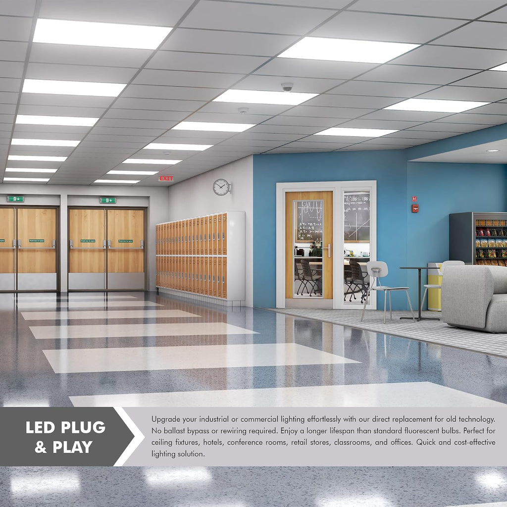(2) 4 ft. T12 FA8 LED F48T12/850, Type A Plug & Play, 5000K Daylight