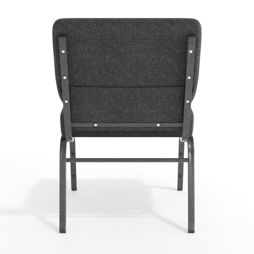 4 Pack HERCULES Series 21''W Church Chair in Dark Gray Fabric - Silver Vein Frame