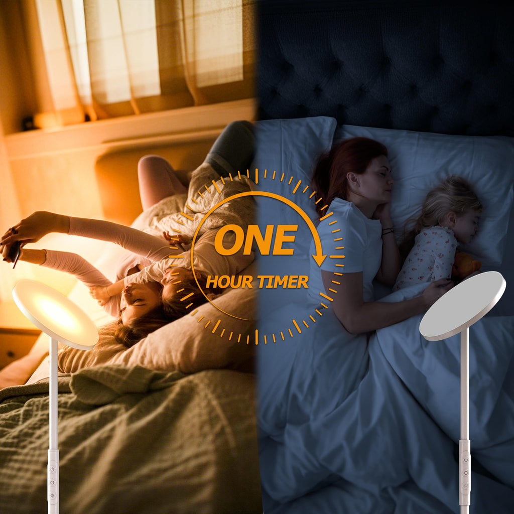 Super Bright Floor Lamp, Stepless Dimmable LED Standing Lamp with Remote and Touch Control, 69" Tall Torchiere