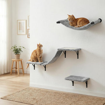 Cat Wall Shelves Set Cat Mounted Climbing Wall System wall Furniture
