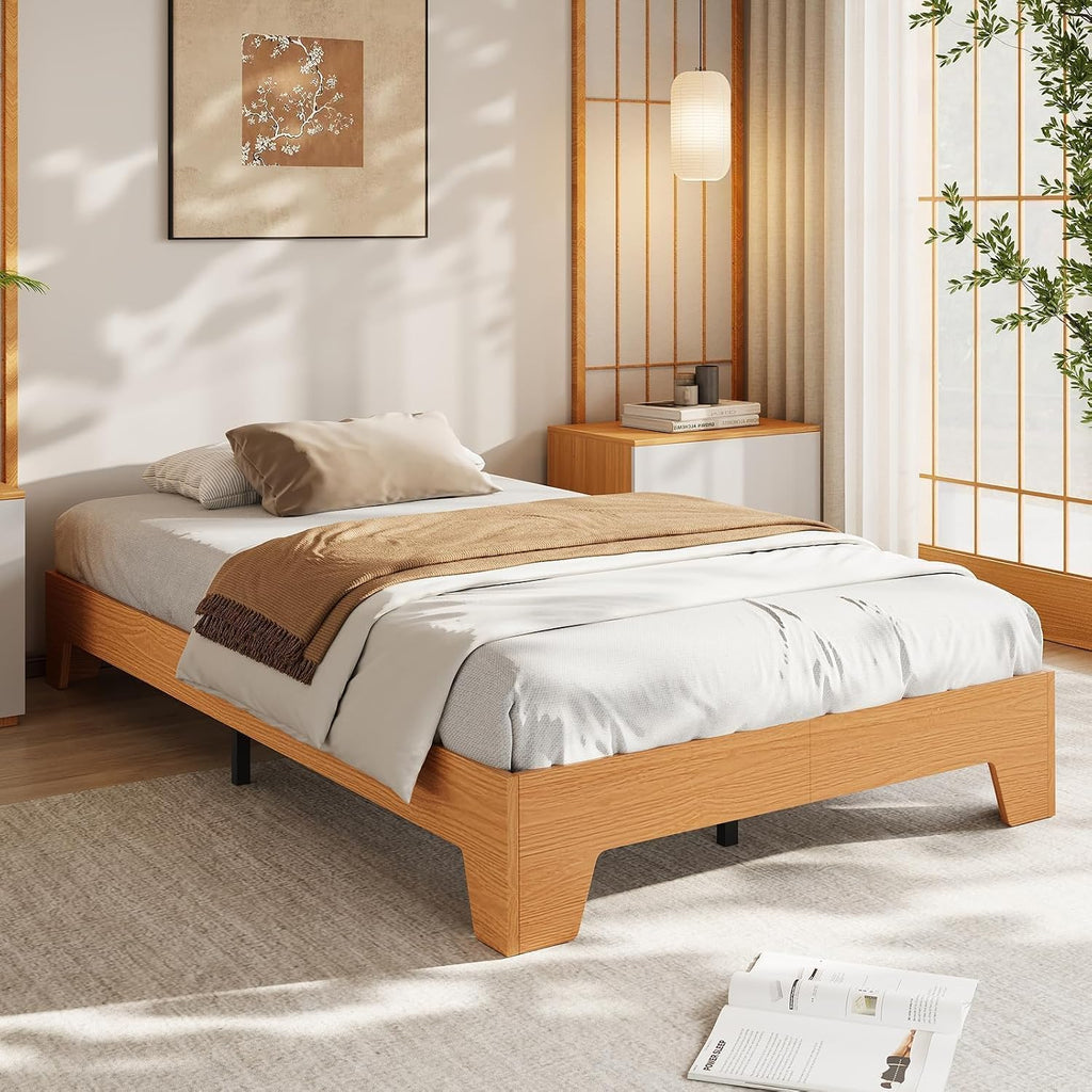 Wood Platform Bed Frame, Low Wooden Bed Frame, Kids Bed
