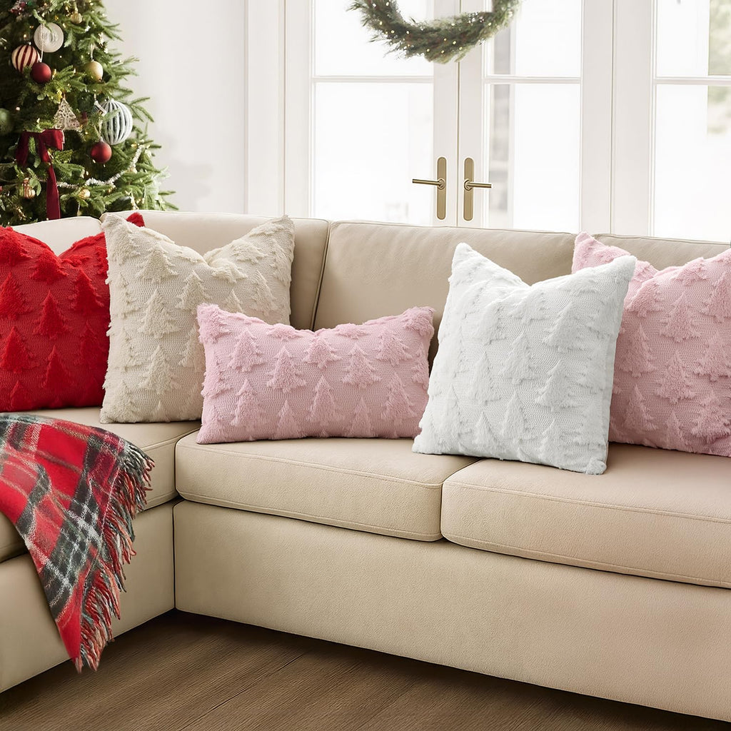 Christmas Pillow Covers Christmas Decorations 24x24 Pink