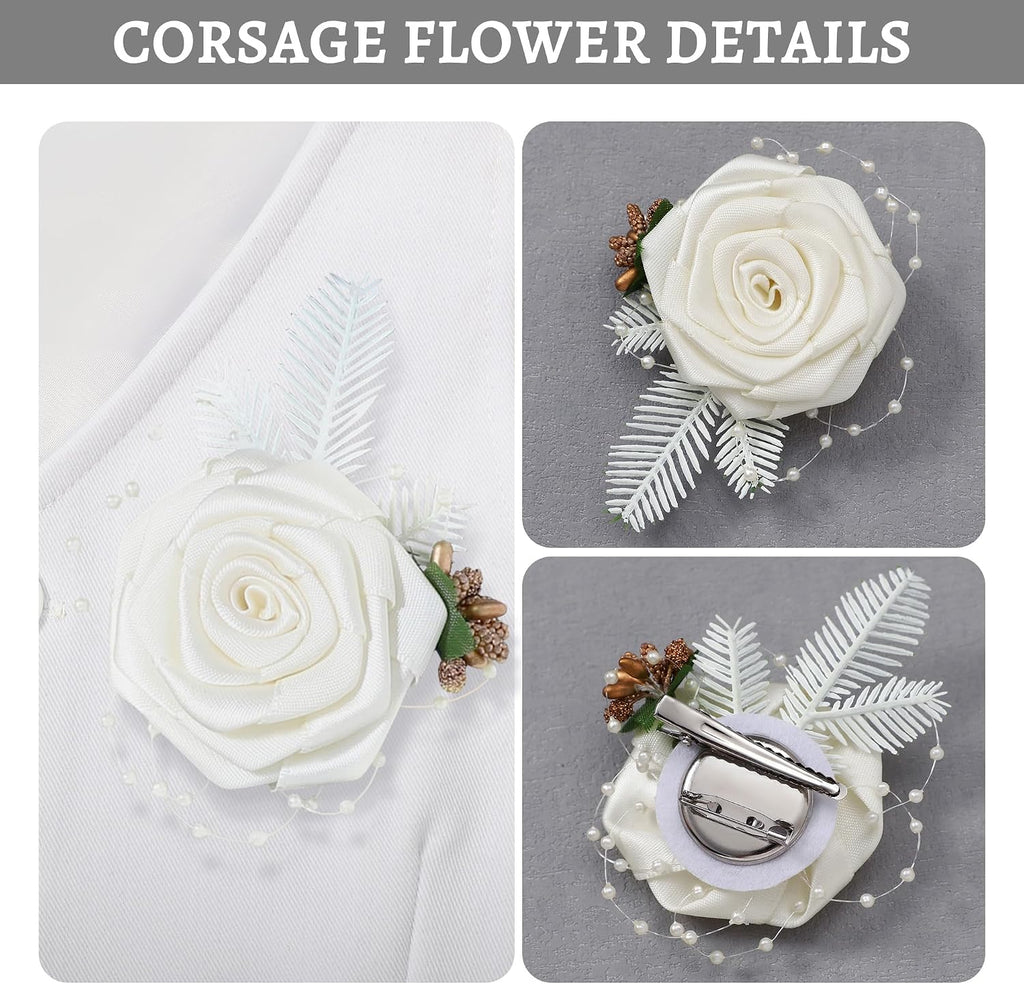 Baby Boy Clothes Suit Infant Gentleman Wedding Outfit Dress Shirt+Bowtie+Vest+Corsage+Suspender+Pants 6Pcs Set