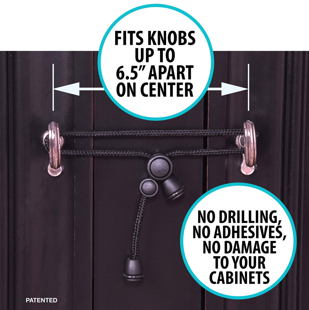 Baby Safety Cabinet Locks for Knobs Child Safety Cabinet Latches Safety Strap for Baby Proofing Cabinets Kitchen Door