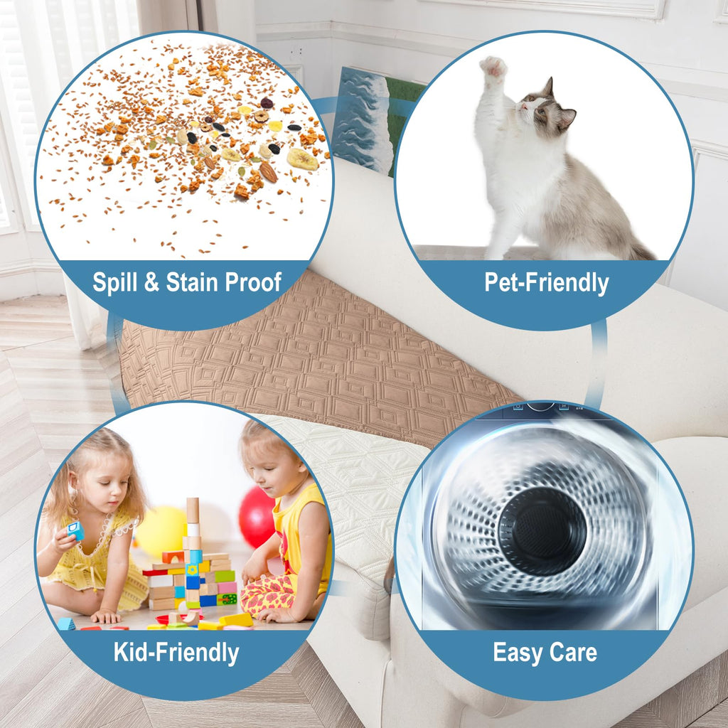 Waterproof Recliner Chair Cover for Pets Non Slip Washable Sofa Protector