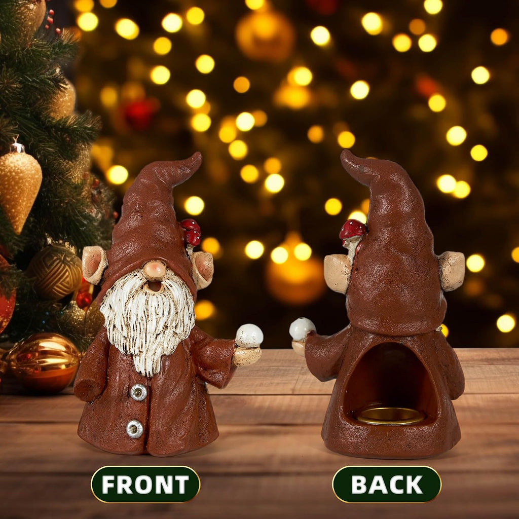 Incense Holder for Sticks, Cute Gnome Statue Incense Cone Burner Ornaments, Adorable Gnome Home Decoration, Unique