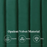 Queen Bed Frame, Velvet Upholstered Platform Bed with Adjustable Vertical Channel Tufted Headboard