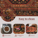 2x10ft Runner Rug, Long Hallway Rug Vintage Kitchen Thin Washable Carpet for Entrance Bedroom Bedsid