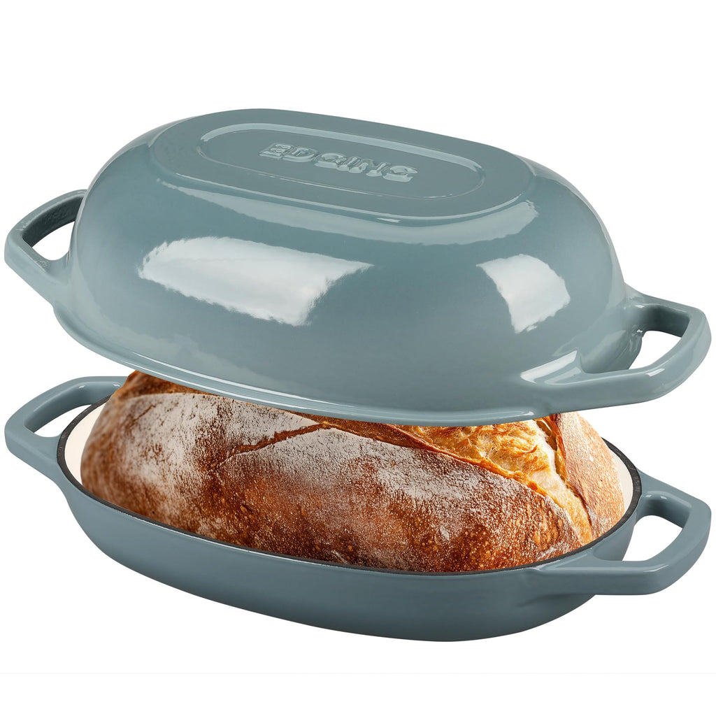 Enameled Cast Iron Oval Dutch Oven Pot with Lid, Dutch Oven for Sourdough Bread Baking, Bread Oven, Bread Dutch Oven