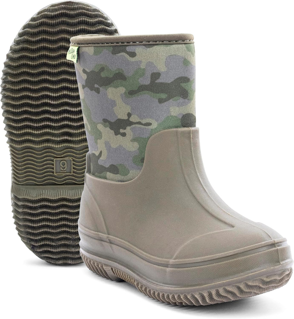 Kids Freestyle Neoprene Outdoor Boot, Lightweight, Kid Friendly for Boys and Girls Waterproof Boot for Rain, Mud
