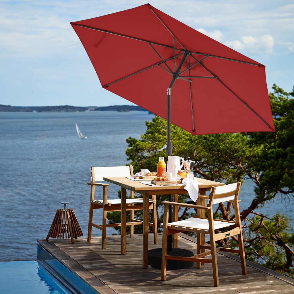 7.5 ft Outdoor Patio Umbrella, Table Umbrella, Red