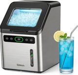 Nugget Ice Maker Countertop - 44lbs/Day Soft Chewable Pebble Ice, Self-Cleaning One-Click Operation, Stainless Steel