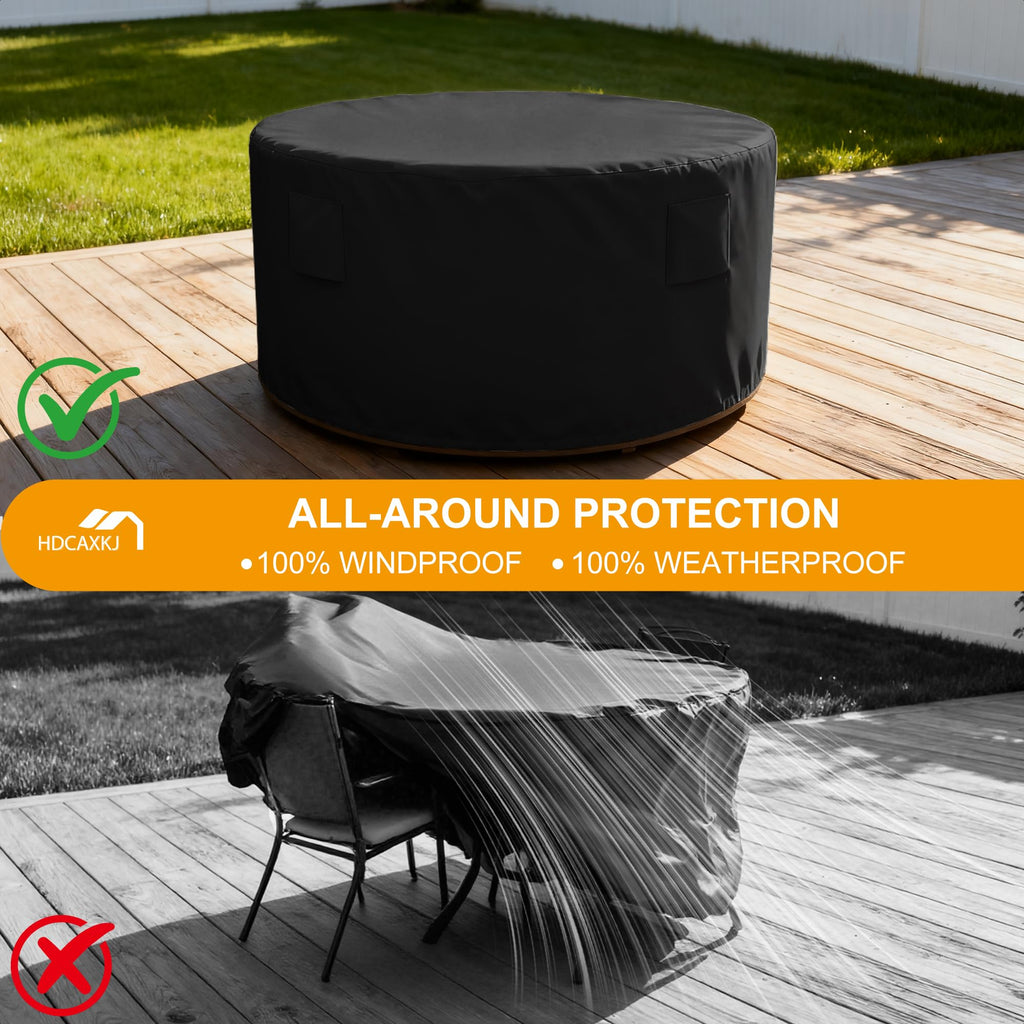 Round Patio Table Cover Waterproof Outdoor Furniture Covers Set
