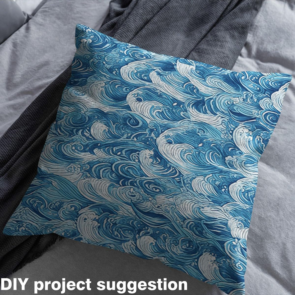 Ocean Wave Upholstery Fabric Soft 3 Yards
