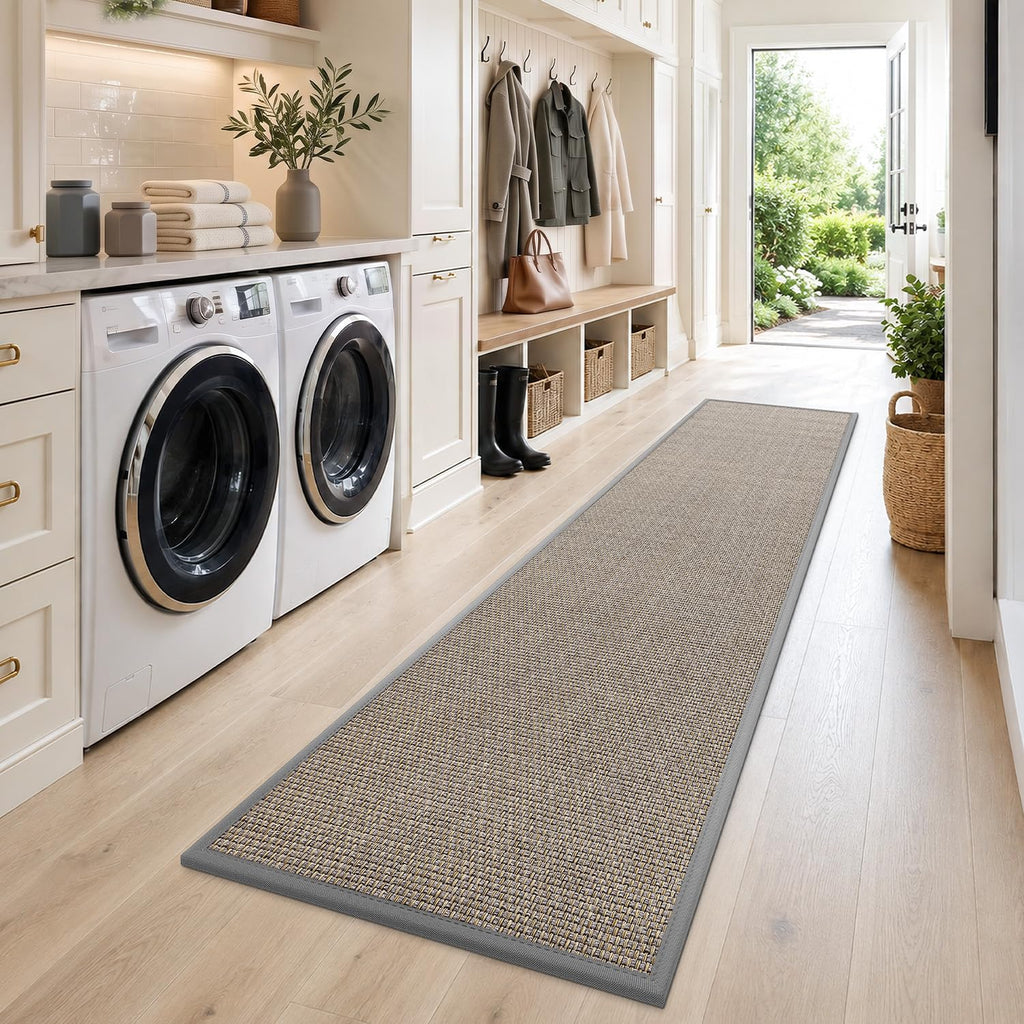 Ultra Th Runner Rug 28x144, Non Slip Entryway Rugs, Grey