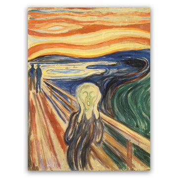 Edvard Munch Nature'S Scream Poster Print - Traditional Fine Art Scenery Canvas Wall Decor Historical Illustration