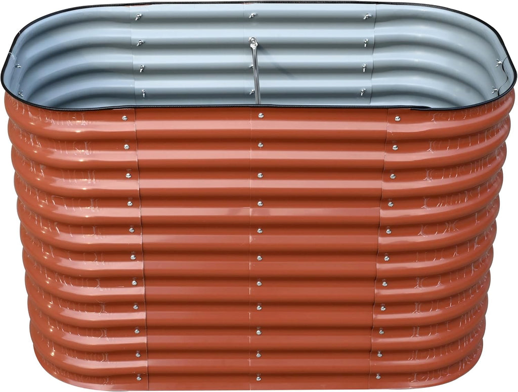 Raised Metal Garden Beds, Galvanized Steel, 47x24 inches, 2 Heights Available, Garden Green or Terra Cotta (Copper