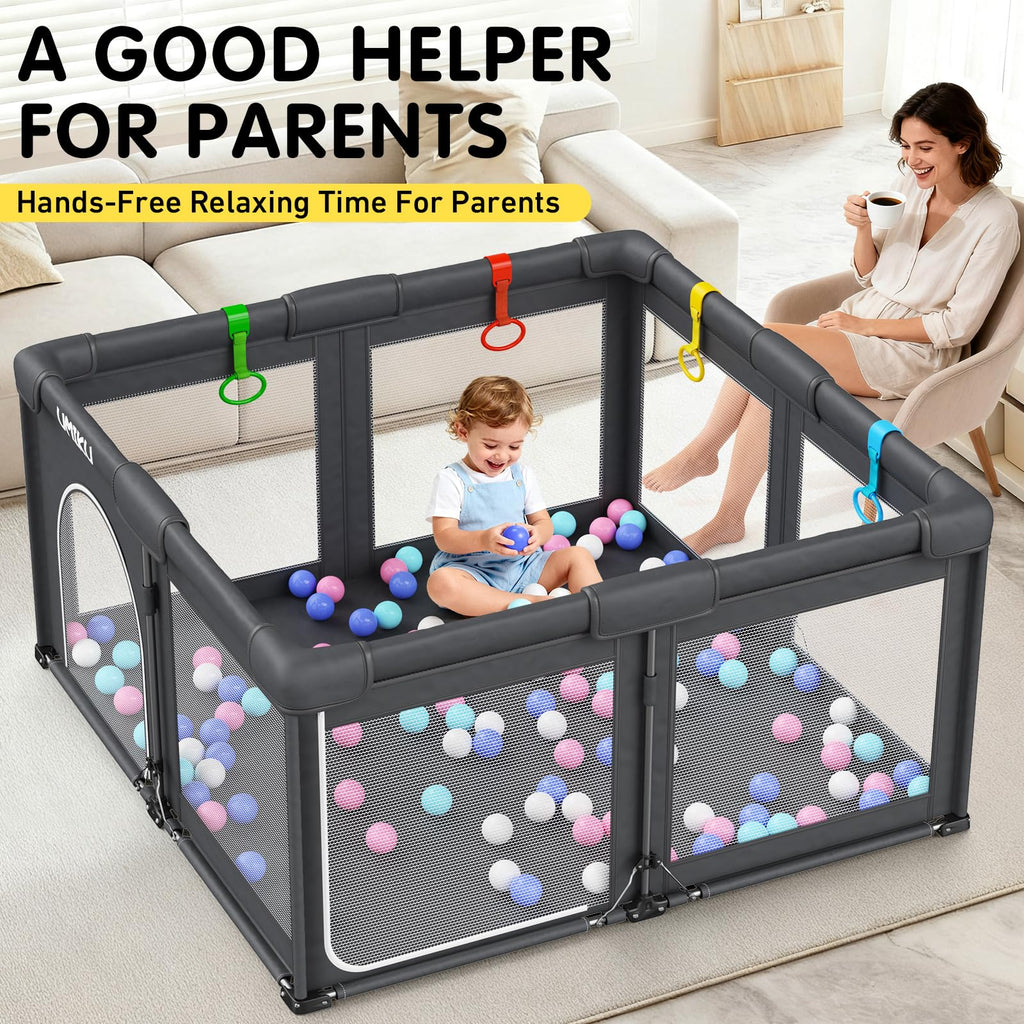 Playpen Play Pen Foldable Playpen for Babies and Toddler 2 Entry 50X50