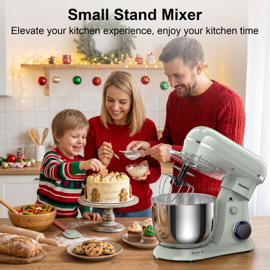 4QT Electric Stand Mixer, 10-Speed Tilt-Head Compact Kitchen Mixer