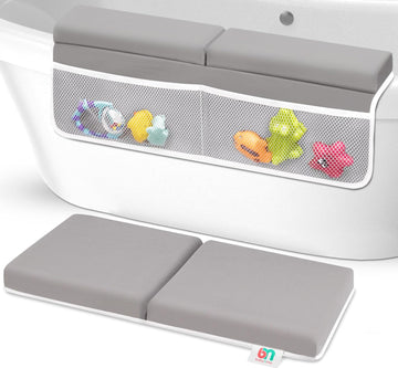 Bath Kneeler and Elbow Rest Pad Set - Kneeling pad for Bathing Baby and Toddlers - Memory Foam Cushion - Holds Bath
