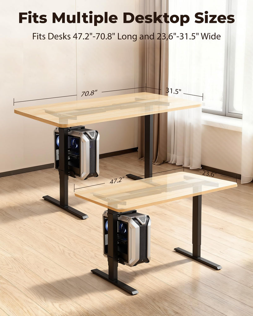 Dual Motor Standing Desk Frame with CPU Holder, Height Adjustable