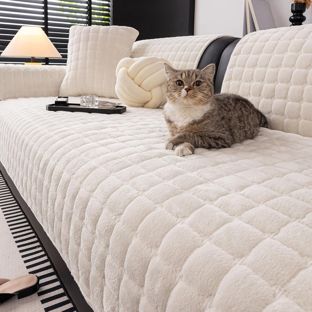 Velvet Couch Cover 3 Seats, Sofa Cover Washable, Pet Couch Covers 1PC