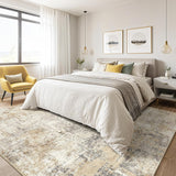 Area Rugs 9x12 Living Room: Washable Large Abstract Neutral Modern Soft Rugs Stain Resistant Indoor 