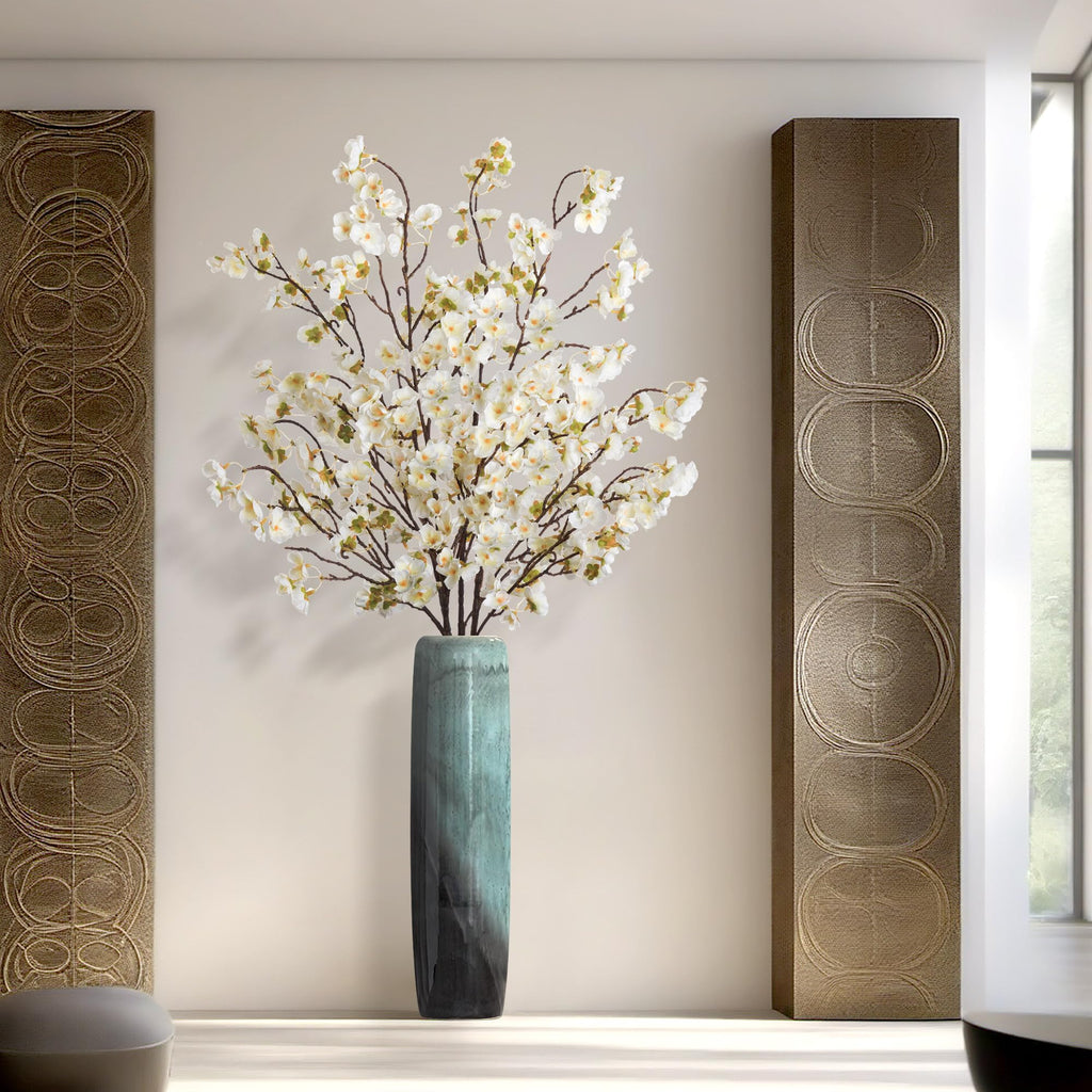 4 Pcs Artificial Cherry Blossom Flower Branches, Bulk Silk Faux Flowers Real Touch Bouquet Wedding Party Centerpieces
