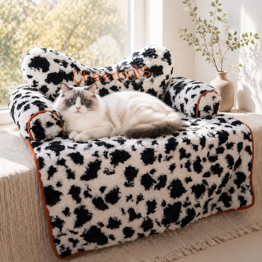 Calming Dog Bed Mat with Neck & Head Support for Indoor Cats