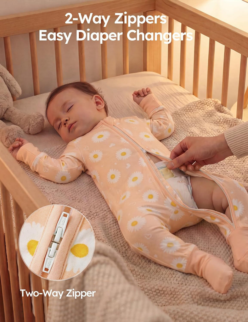 Viscose Bamboo Sleepers for Baby Boy & Girl, Way Zipper Pajamas