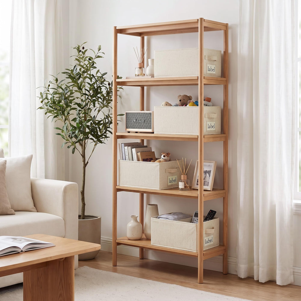 Linen Closet Organizer Bins with Divider, 16"x93⁄4"x63⁄4"