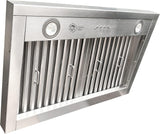 30 Inch Copper Wall Mount Range Hood 610 CFM LED Lights Dishwasher-Safe Baffle Filters