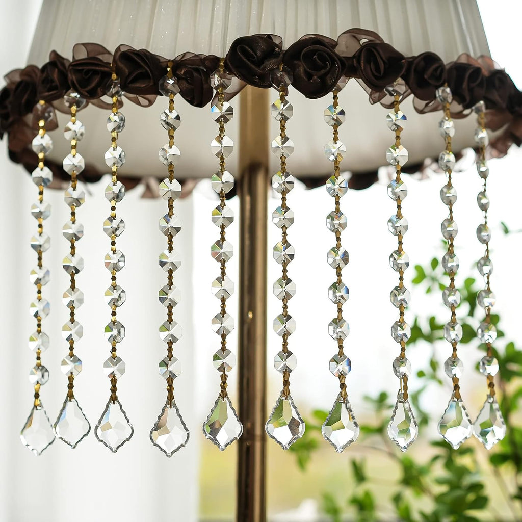 10pcs Crystal Garland Strands Hanging Glass Chandelier Beads Chains - Crystal Chandelier Replacements