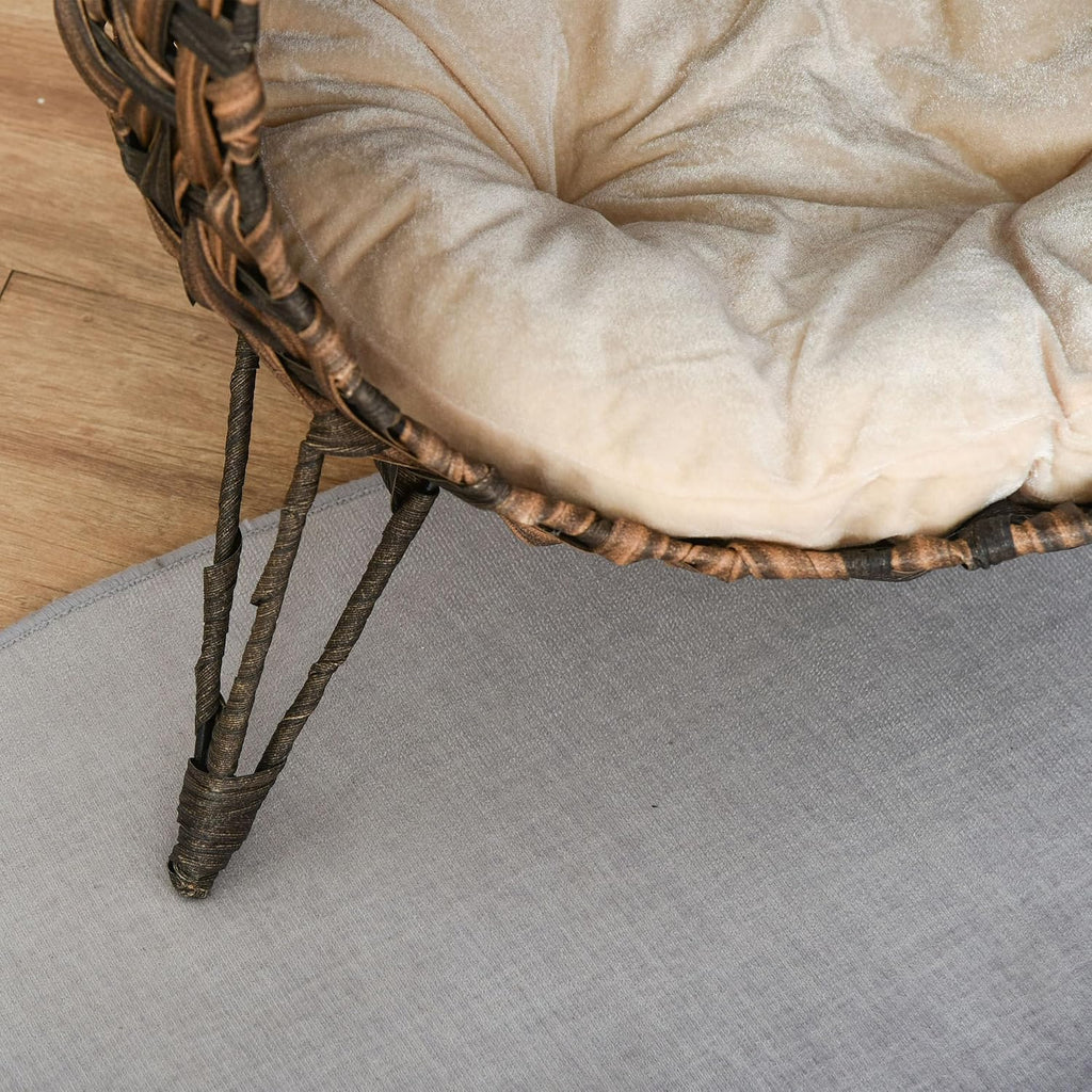 20.5" Weaved Cat Bed with Cushion, Brown