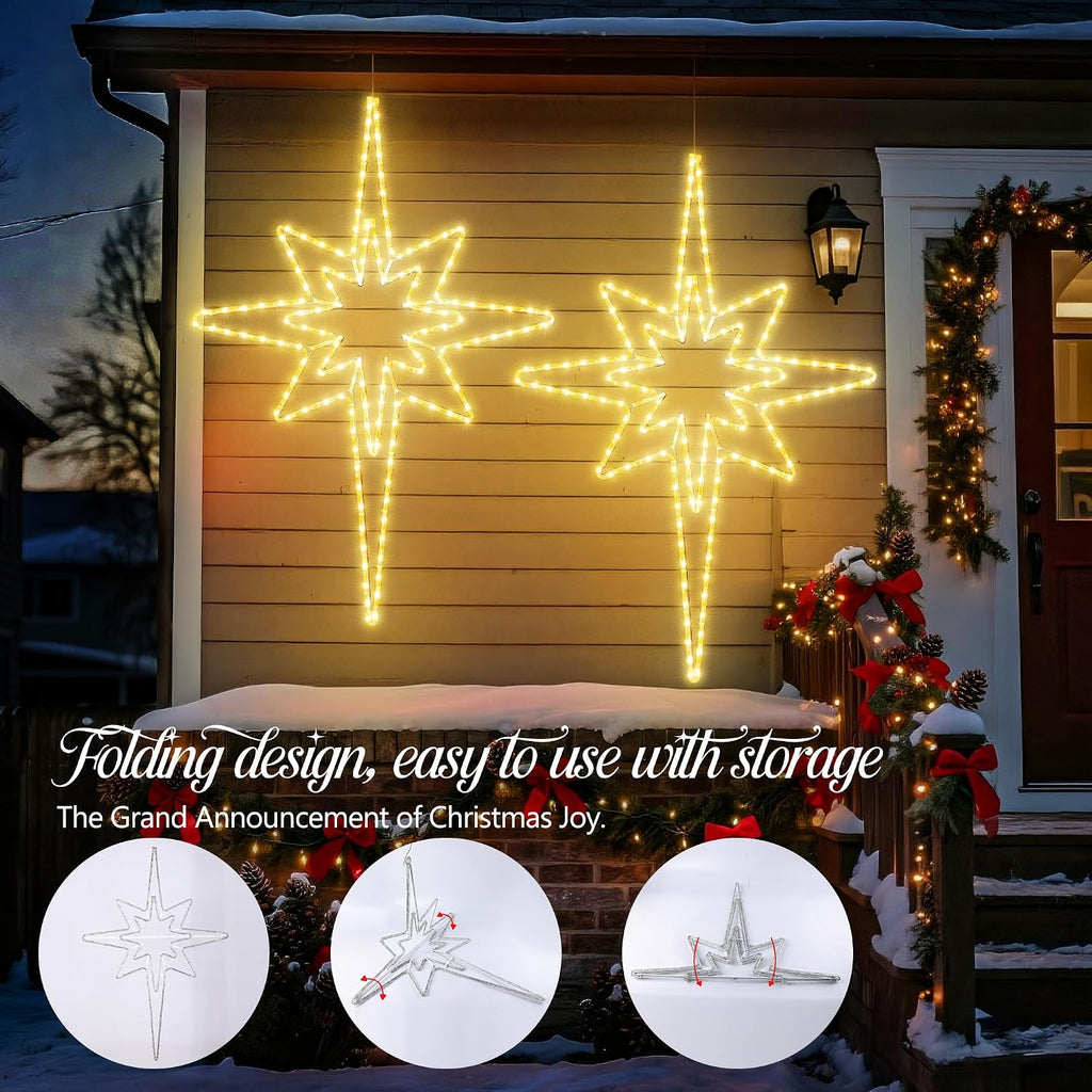 45IN Christmas Lights Outdoor Waterproof Super Bright Bethlehem Star