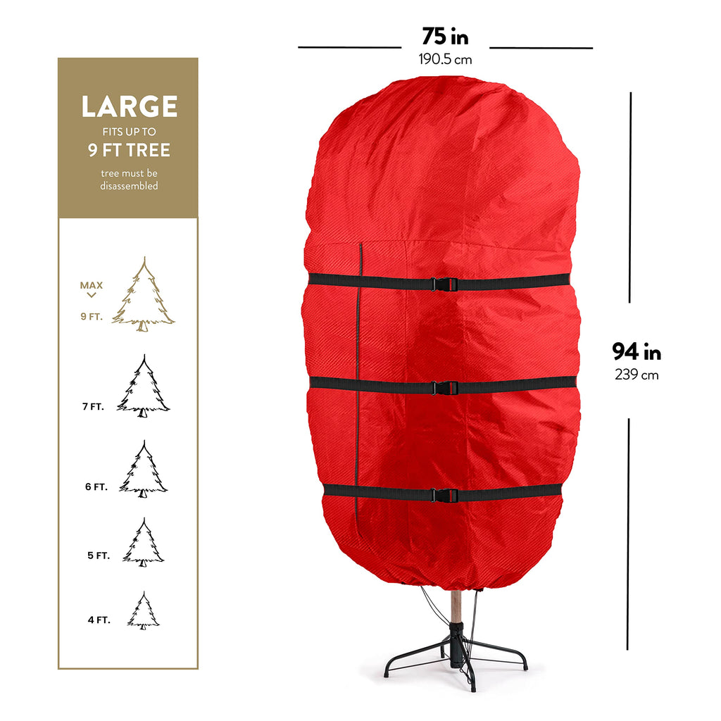Upright Christmas Tree Storage Bag With Drawstring Hem - Oxford Waterproof Fabric Christmas Tree Bag For Storage Box