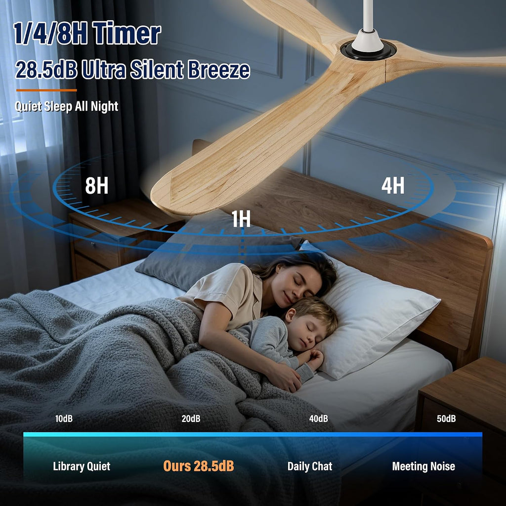 Inspired Maverick Style 72" wood ceiling fan, White