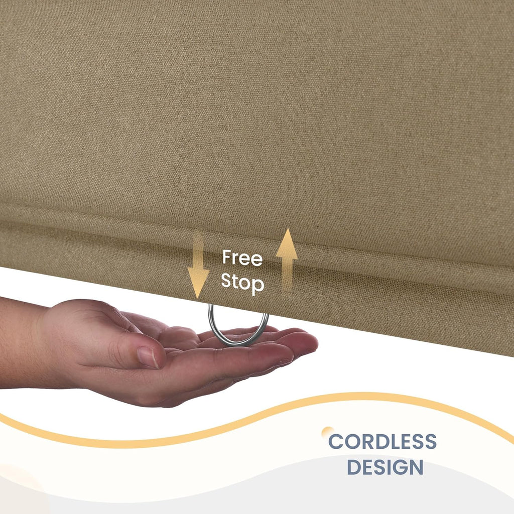 Blackout Roman Shades for Indoor Windows, Cordless Roman Blinds for Windows, Thermal Insulated Window Shades for Door