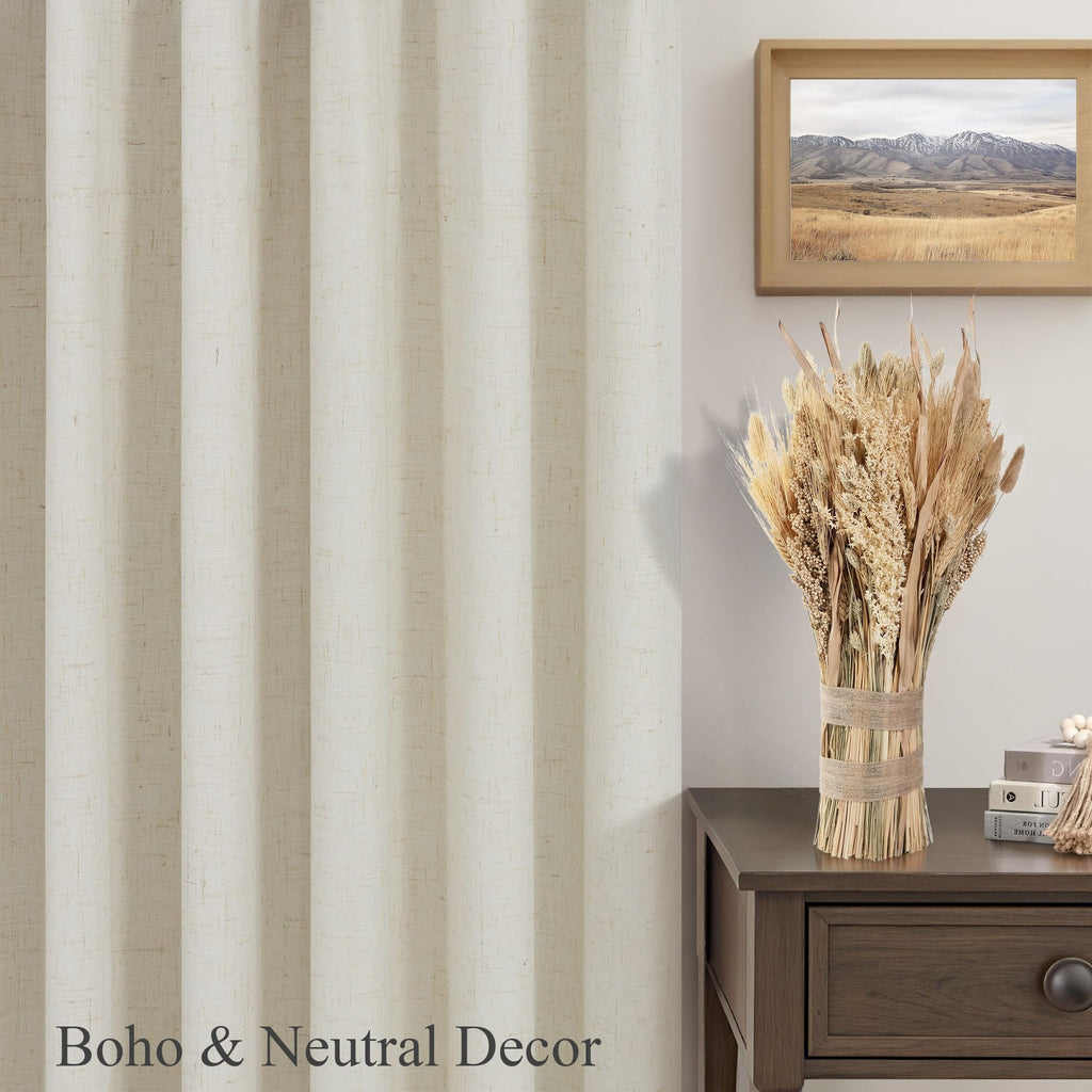 Long Black Out Curtains 108 Inch Length 2 Panel Complete Blackout Full Light Blocking Heat Winter Cold Thermal