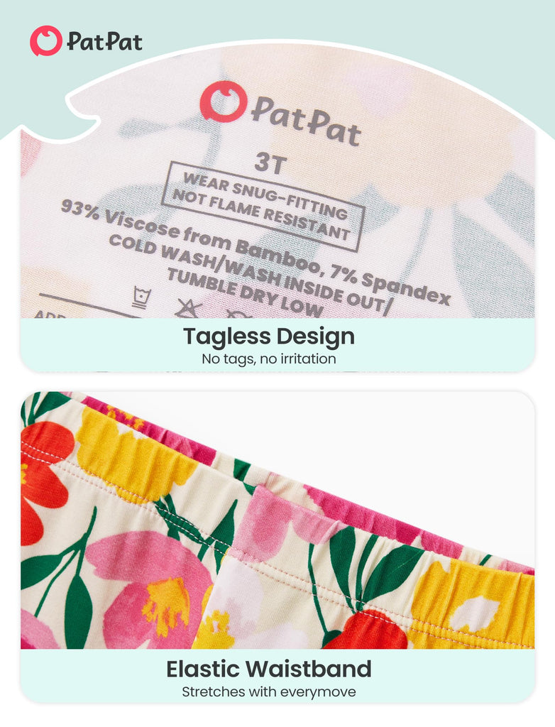 Bamboo Viscose Pajama Set for Toddlers with Improved Tensile Strength, Snug Fit Pjs Sleeper for Baby Boys Girls Kids