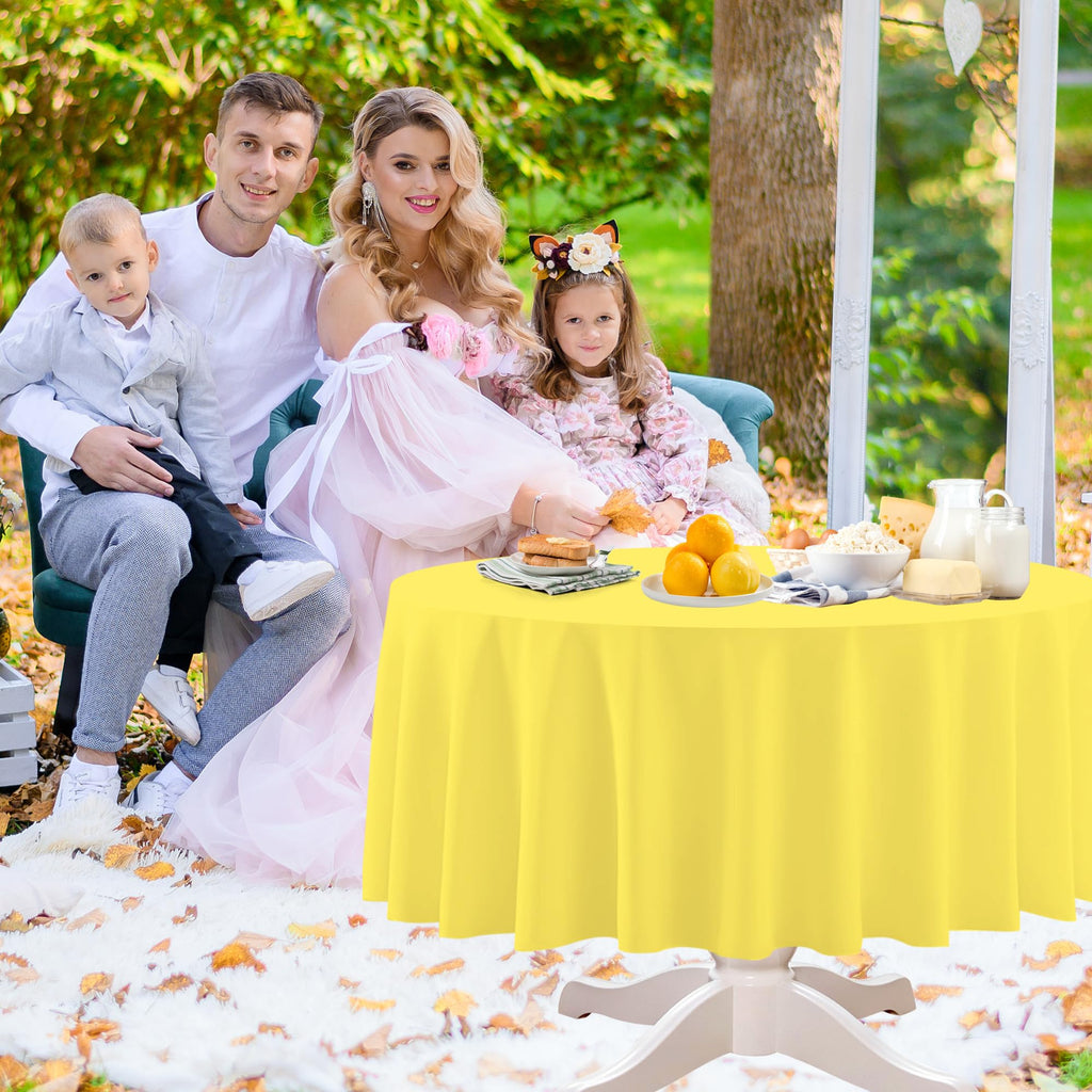 12 Pcs Assorted Color Round Plastic Tablecloths