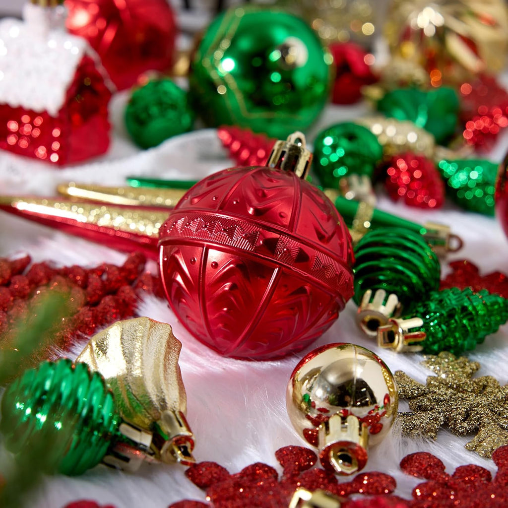 Christmas Ornaments 96Pcs Set,Shatterproof Christmas Tree Balls