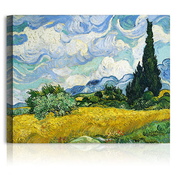 Wheat Field with Cypresses