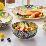 24 Pieces Dinnerware Sets, Plates and Bowls Set, Porcelain Dishes Set for 6, Microwave and Dishwasher Safe