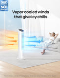 Evaporative Air Swamp Cooler, 40” Standing Fans that Blow Cold Air, 80° Oscillating Bladeless Cooling Fan