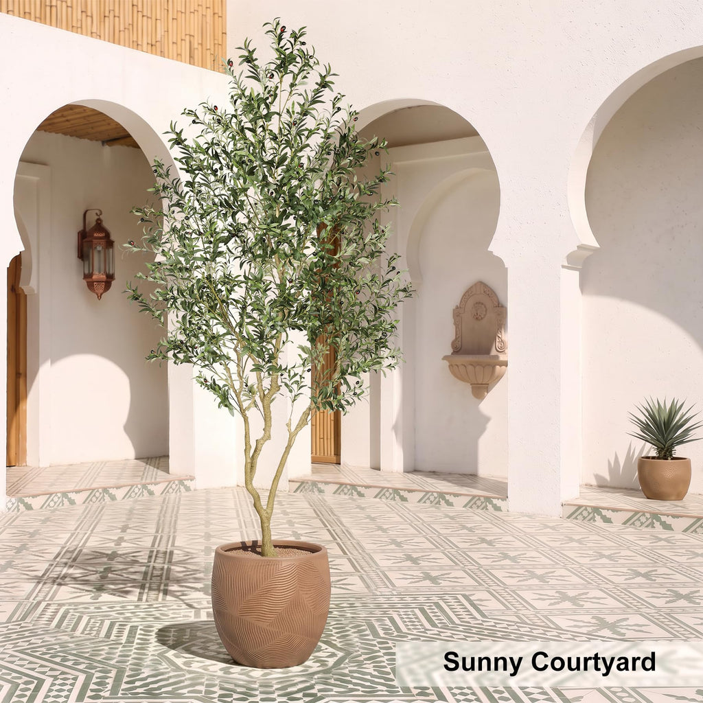 Faux Olive Tree 9ft UV Resistant for Indoor Outdoor Decor