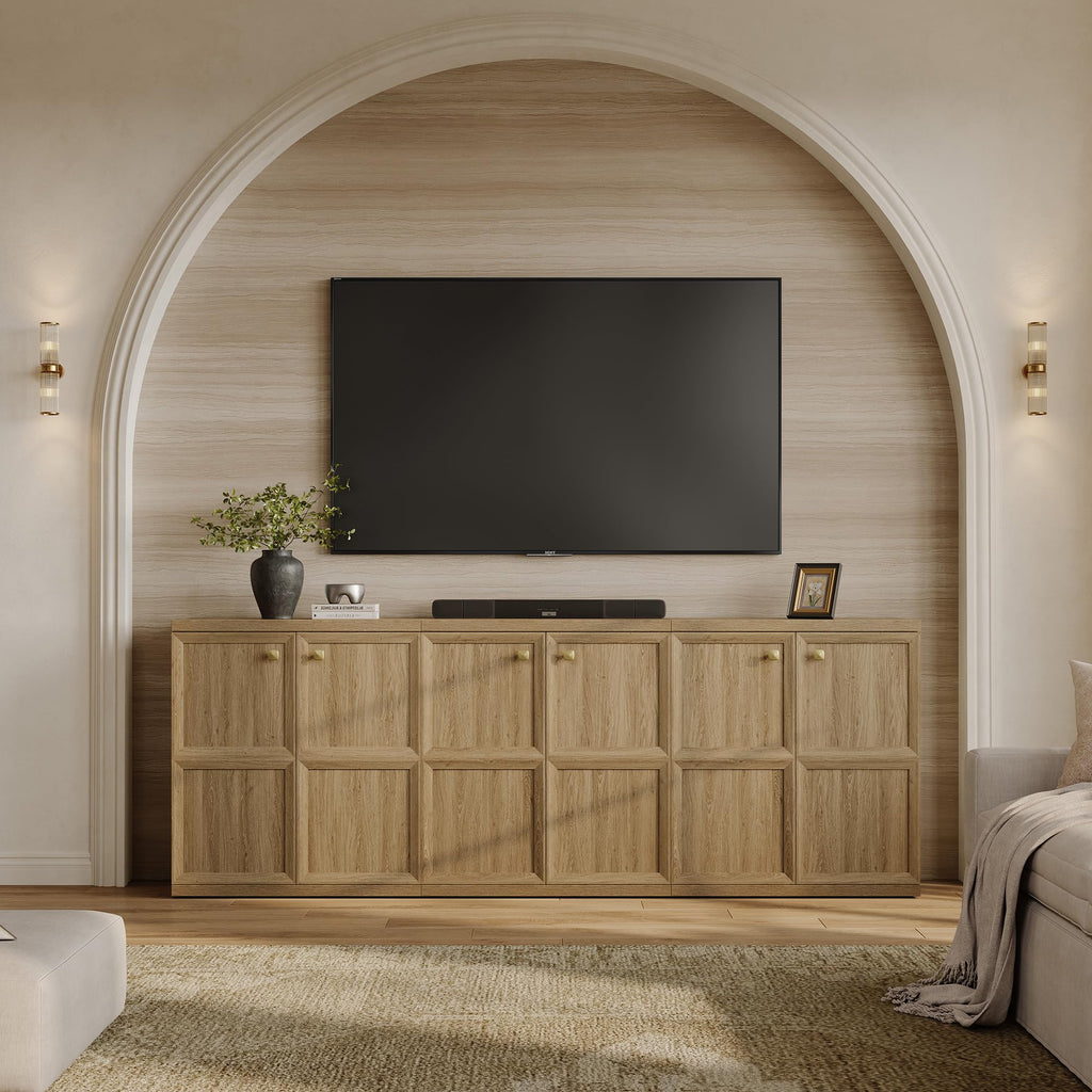 92.7"W Buffet Cabinet, Extra Long Sideboard Cabinet