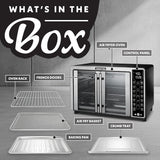 French Door Air Fryer - 25 Qt Large Capacity Convection Oven, Fryfroce 360°, Digital Display with 17 Cooking Presets